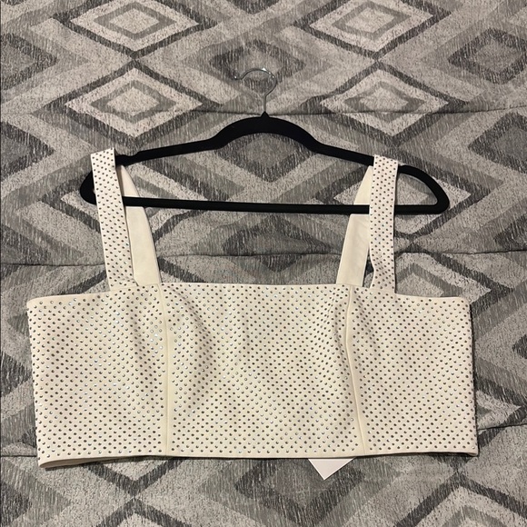 Generation Love Ivory Studded Crop Top - Picture 1 of 7